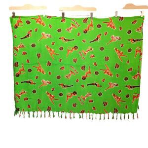 Pin Up Girl Print Coquette Wrap/Scarf Multi Color Art To Wear Model Strike Pose